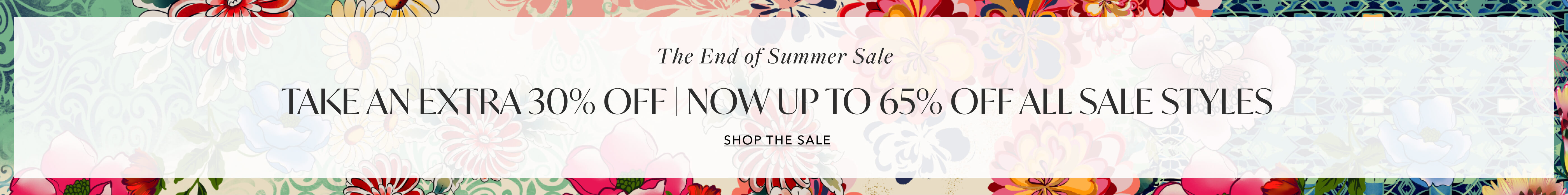 The End Of Summer Sale | Take An Extra 30% Off All Sale Styles