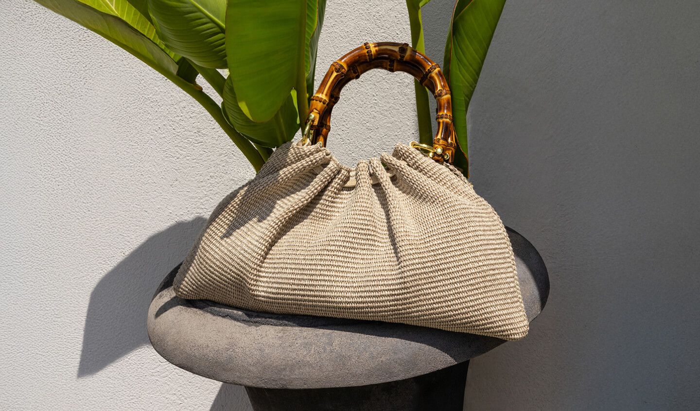 Image of Johnny Was Raffia Handbag
